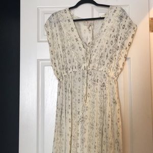 Cream and black dress